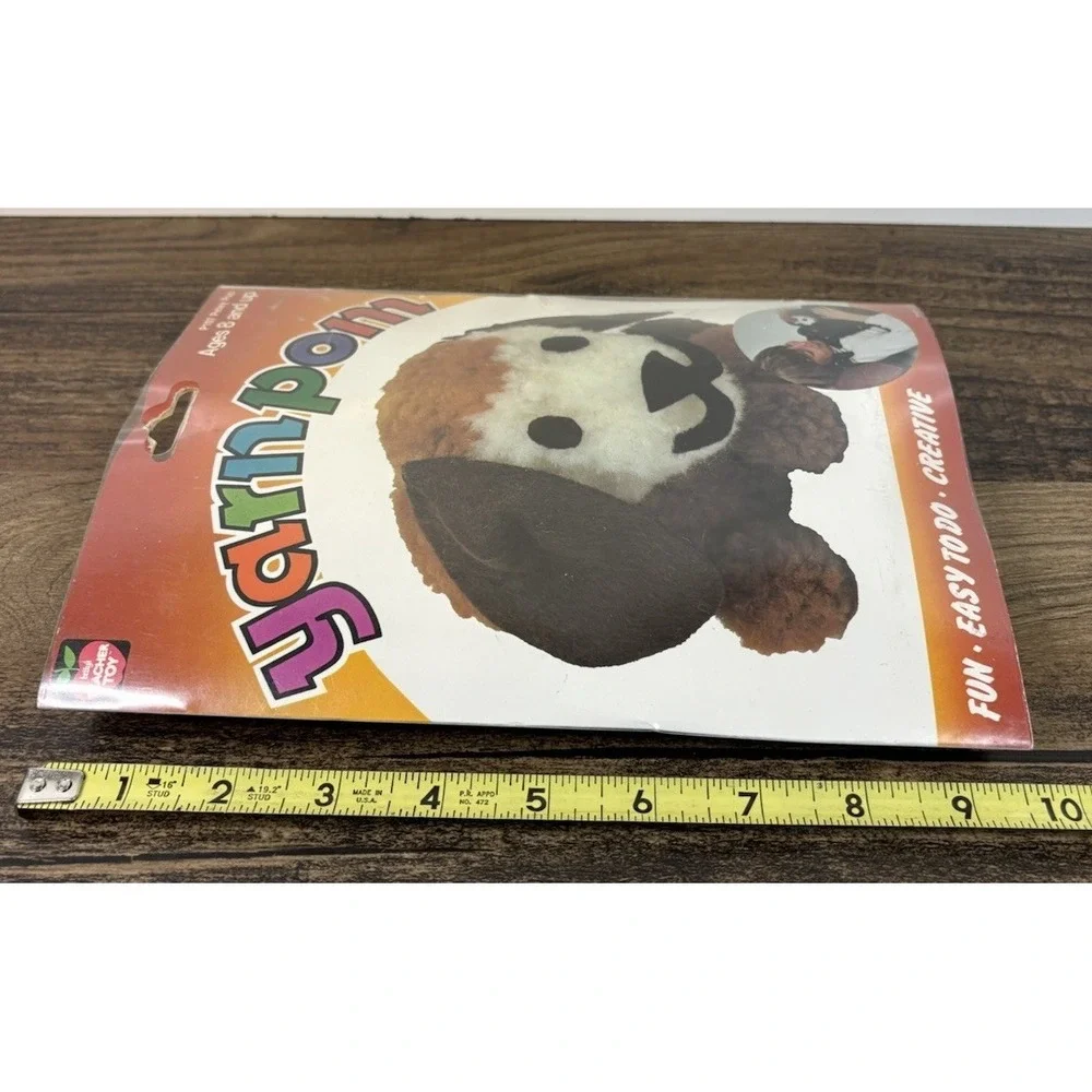 Vintage Yarn Pom Puppy Dog Craft Kit Pom Pom Pets Handicraft Kit